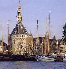 The old Harbour in Hoorn, a good restaurant is located in the main tower 'De Hoofdtoren'